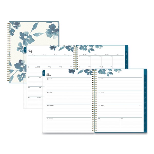 Blue Sky Academic Year Frosted Weekly/Monthly Planner, 11x8.5, Blue